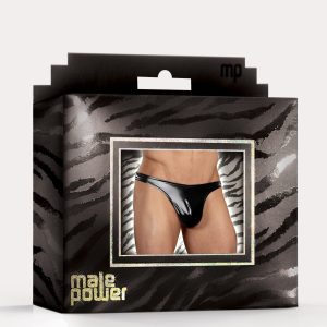 Male Power Liquid Onyx Wet Look Thong | Medium