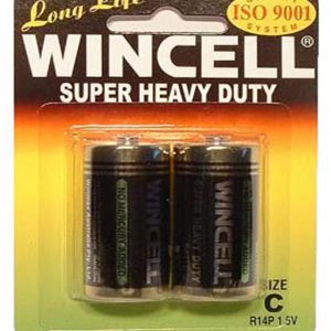 Wincell Super Heavy Duty C Size Carded 2Pk Battery