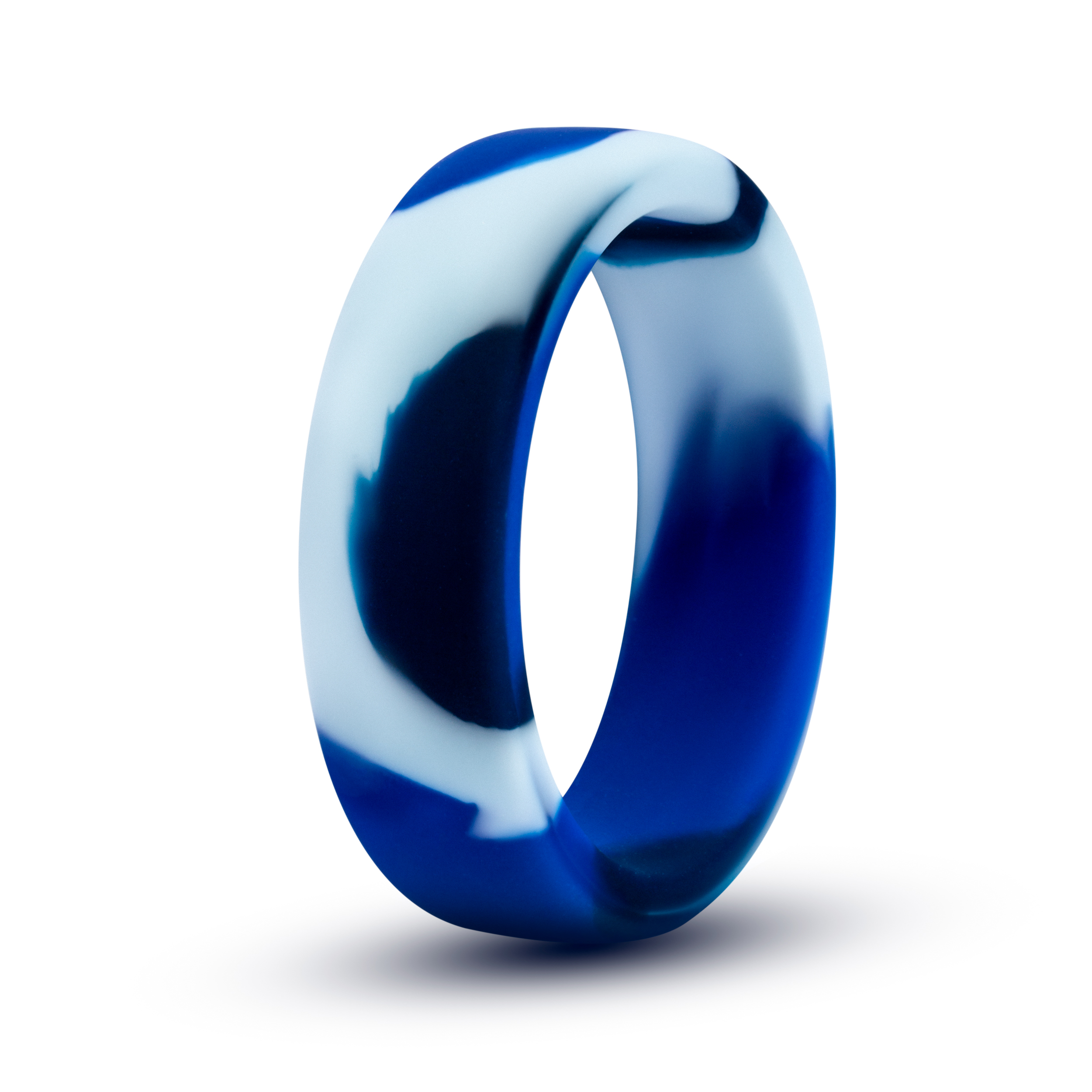 Performance Silicone Camo Cock Ring Blue Camoflauge - Image 3