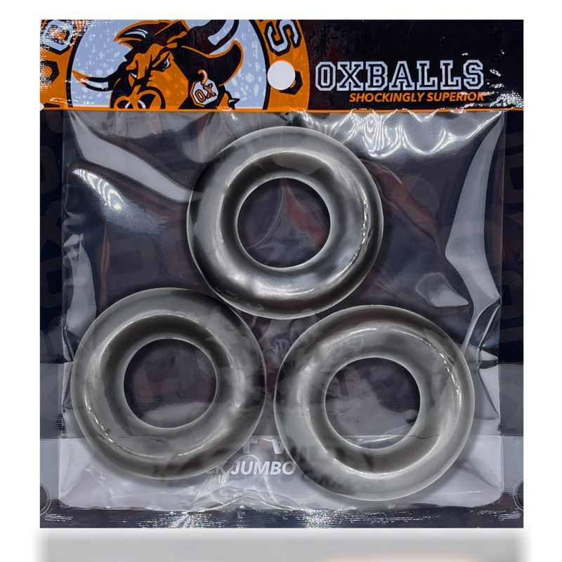Fat Willy 3 Pc Jumbo Cockrings Black | One Size - Image 2