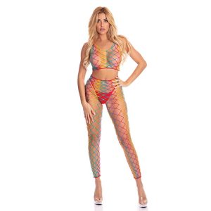 Rainbow 2 Pc Bodystocking | One Size