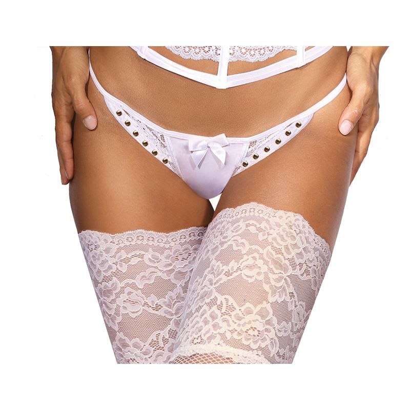 Microfiber and Lace G-String - Image 2