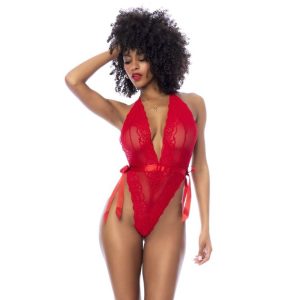Lace Bodysuit with Side Ties